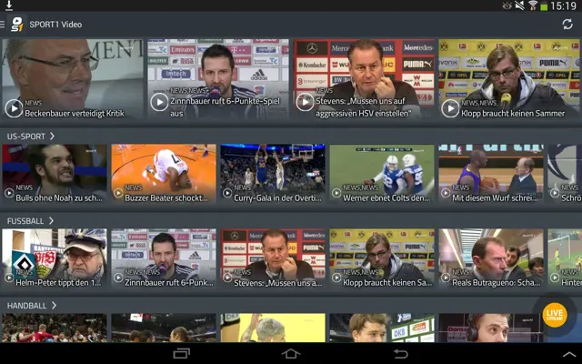 SPORT1 Video android App screenshot 2